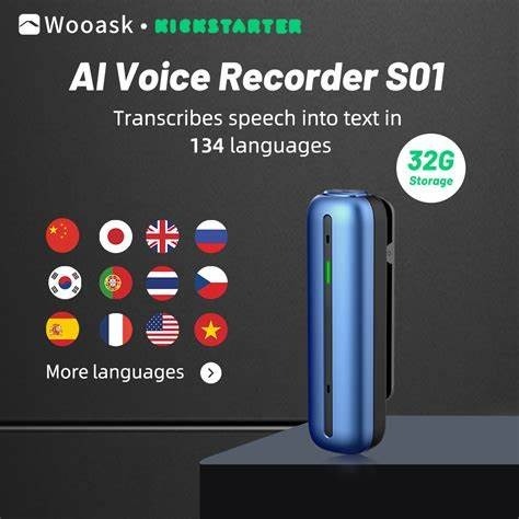 Wooask 3in1 AI錄音翻譯筆 錄音 逐字稿 翻譯 成文字檔 16G-細節圖3