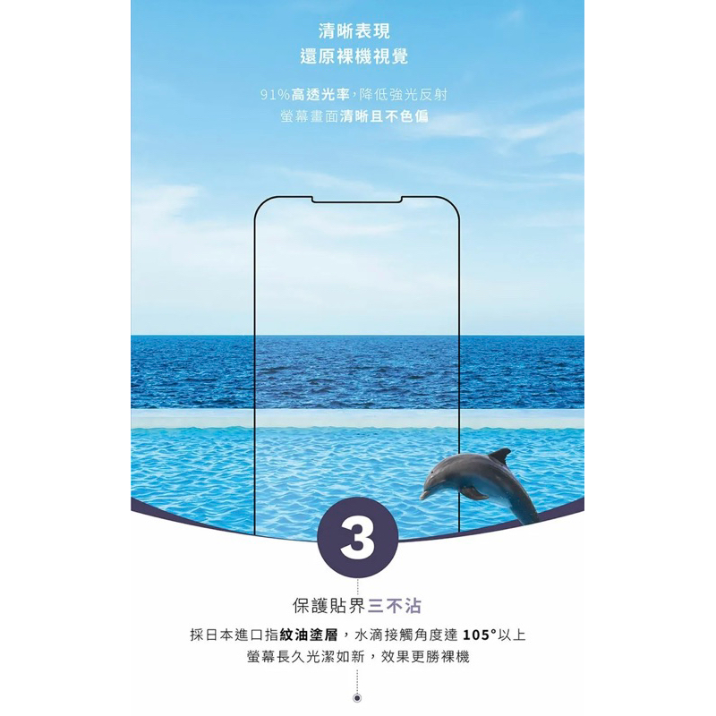 75海 GC G極鏡 iPhone 15系列 黑邊高清玻璃貼-細節圖4