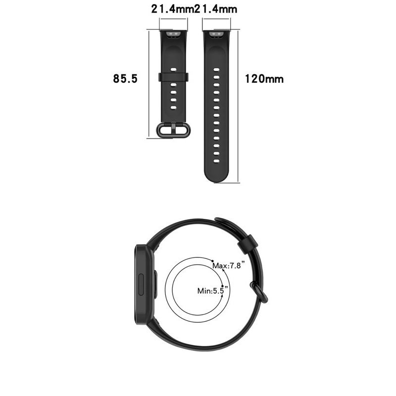 75海 小米 Redmi 手錶 2 Lite 通用矽膠錶帶-細節圖5