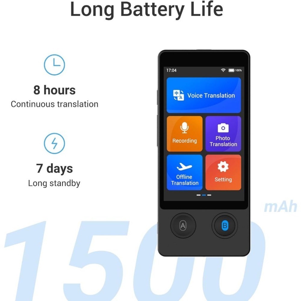 wooask 智慧雙向AI語音翻譯機 語言學習 照相 錄音筆 強強滾健康-細節圖3