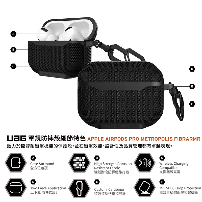 強強滾-UAG AirPods Pro 耐衝擊保護殼-細節圖3