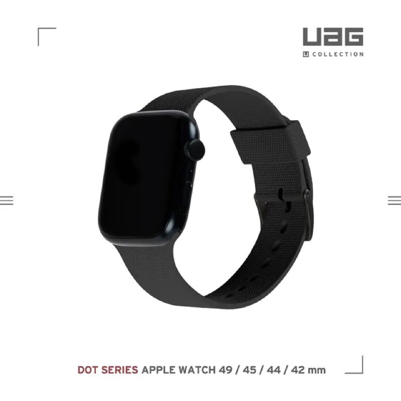 強強滾w【UAG】Apple Watch 42/44/45/49mm 舒適矽膠錶帶V2-黑