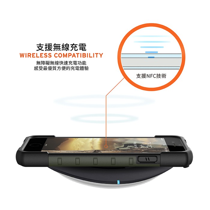 UAG iPhone 8/SE 耐衝擊保護殼-黑/綠 www-細節圖8