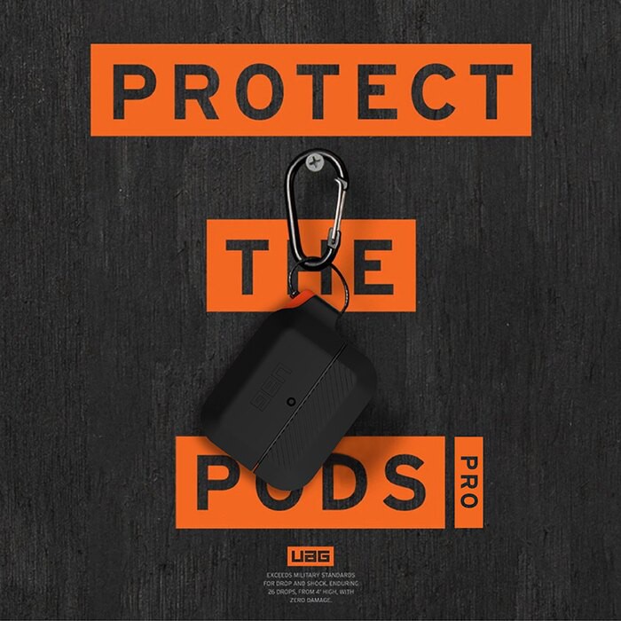 UAG AirPods Pro 耐衝擊防水防塵保護殼-極黑 www-細節圖2