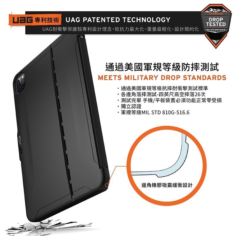 【UAG】平板防摔殼 iPad Pro 12.9吋(2020)耐衝擊鍵盤專用保護殻 3,4,5代 強強滾健康-細節圖3