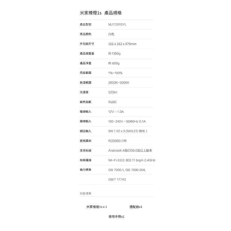 75海 米家 LED 智慧檯燈 1S 台灣版-細節圖9