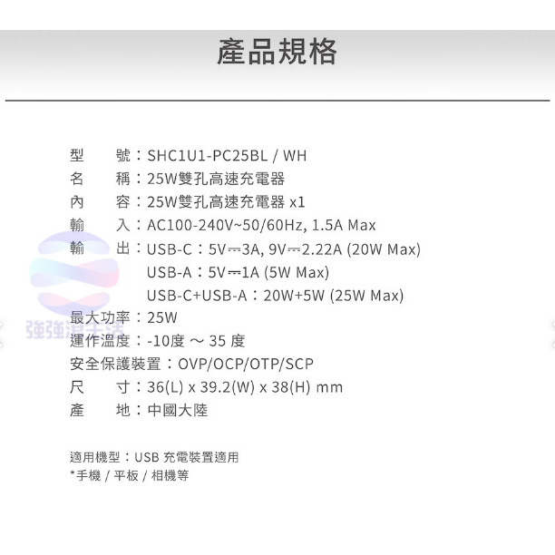 強強滾生活~SOODATEK 25W PD快充充電器 迷你Usb充電供應器 豆腐頭-細節圖9