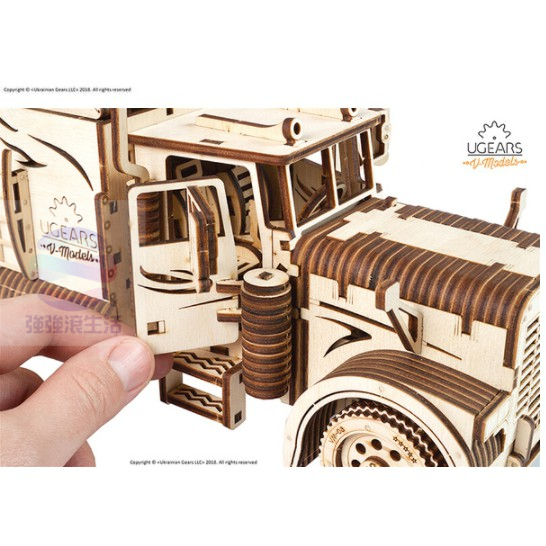 Ugears自我推進模型 - 重裝教父-Heavy Boy Truck 拼圖積木-細節圖3