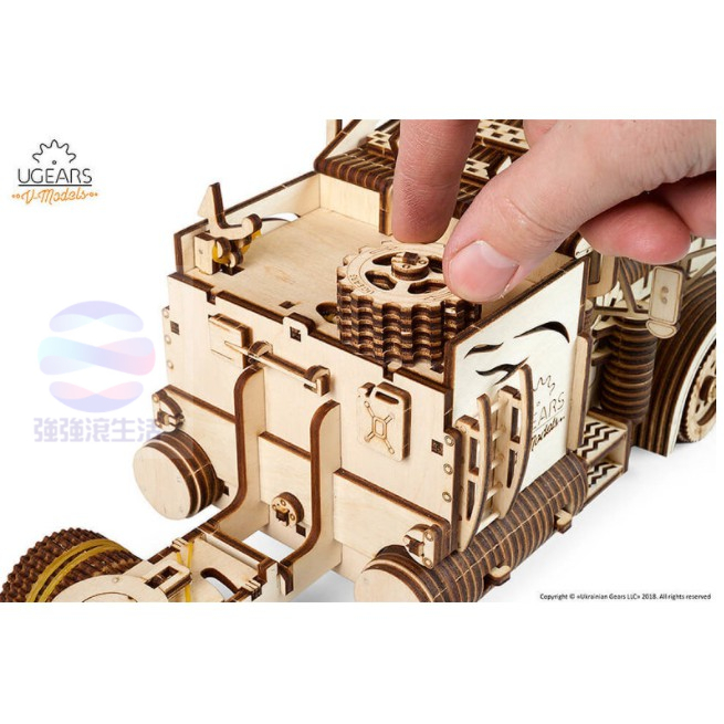 Ugears自我推進模型 - 重裝教父-Heavy Boy Truck 拼圖積木-細節圖5