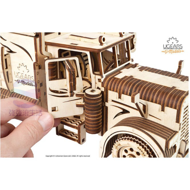 Ugears自我推進模型 - 重裝教父-Heavy Boy Truck 拼圖積木-細節圖7