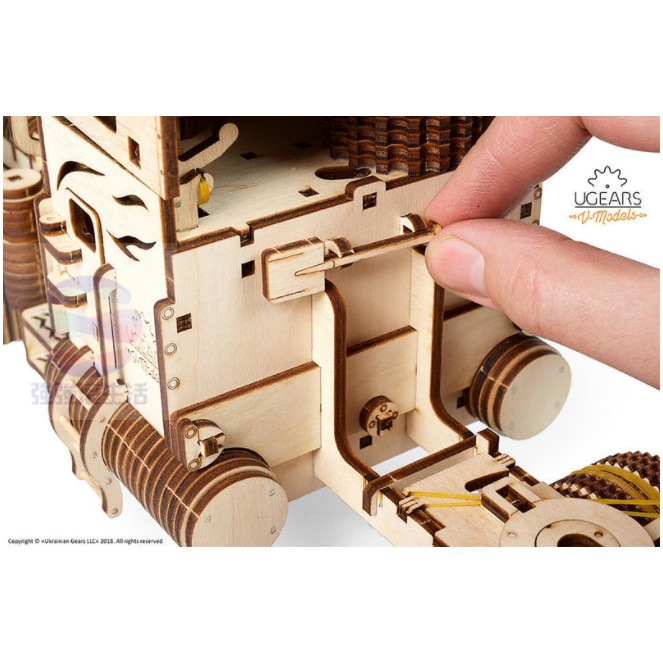 Ugears自我推進模型 - 重裝教父-Heavy Boy Truck 拼圖積木-細節圖8