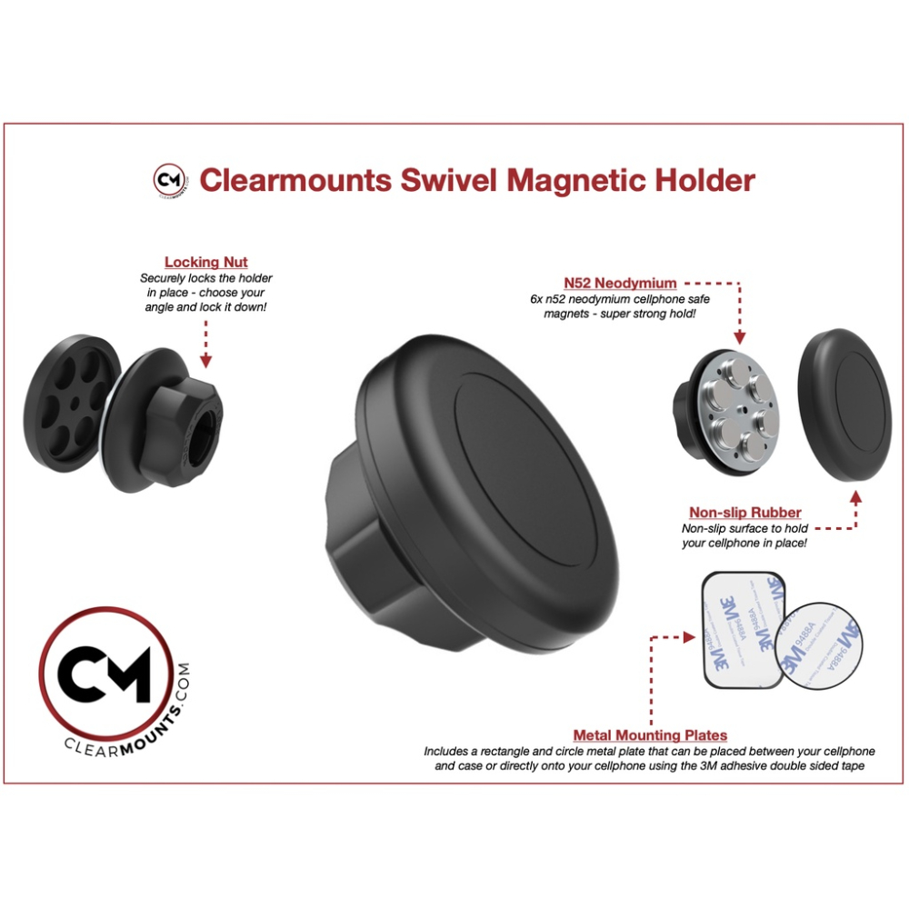 加拿大Clearmounts audi吸鐵磁片 手機車架專用 手機背貼鐵片 夾具手機架 磁吸架 更換頭