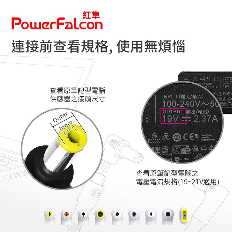 75海 PowerFalcon紅隼USB-C/PD通用型充電線 (9種轉換頭) 供電線-細節圖4