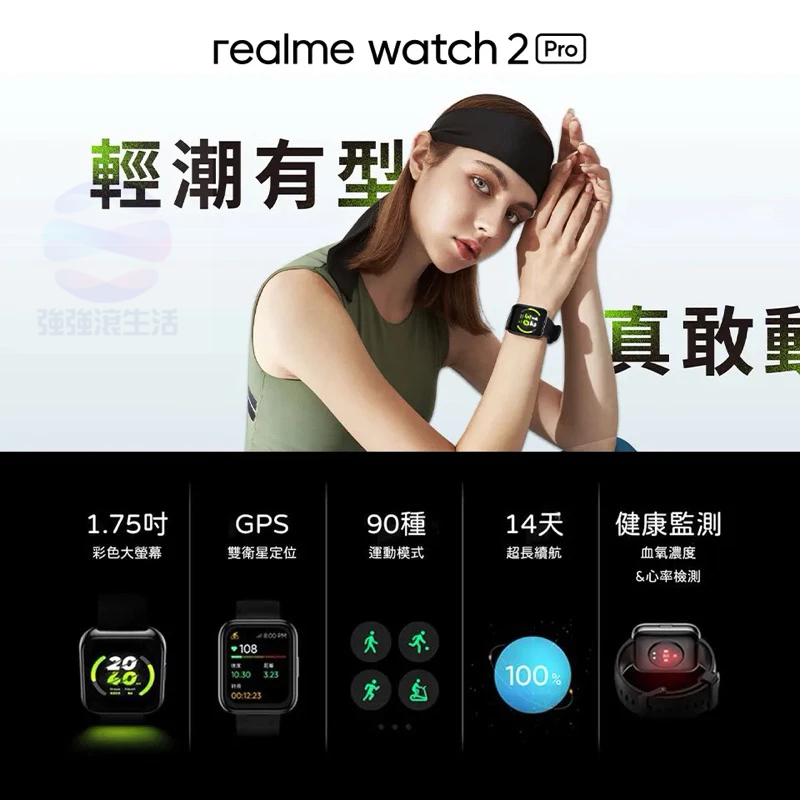 強強滾p 【realme】 Watch 2 Pro 血氧心率智慧手錶-細節圖2