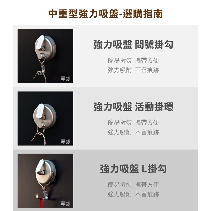 Hanlix 亨利士MIT強力吸盤 不鏽鋼問號掛勾(霧銀) 4入 高品質勾-細節圖5