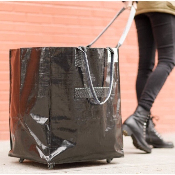 瑞士HULKEN® 浩肯包 2.0 有蓋子行李包 購物包 旅行托包 強強滾生活 黑/銀 手提包 推車包 背包 強強滾生活-細節圖2