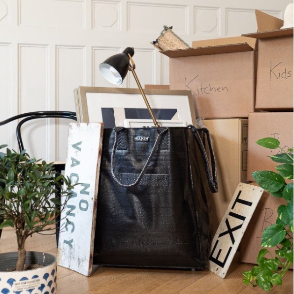 瑞士HULKEN® 浩肯包 2.0 有蓋子行李包 購物包 旅行托包 強強滾生活 黑/銀 手提包 推車包 背包 強強滾生活-細節圖5