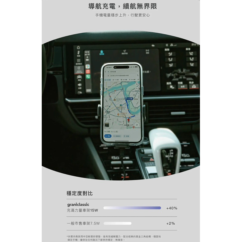 強強滾p GC ZENPEAK 充滿力量15W 無線充電 車用手機支架-細節圖6