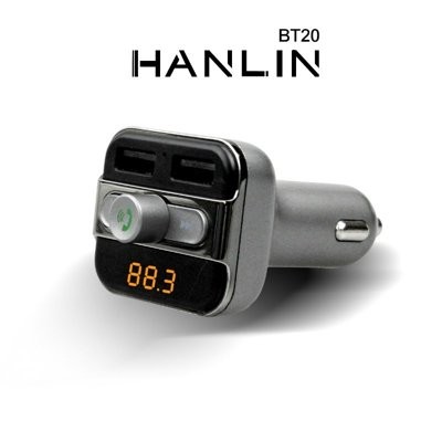 強強滾 HANLIN-BT20 免持藍芽音樂撥放双USB車充 FM發射器 藍牙分享器 充電器 隨身碟 點煙孔用