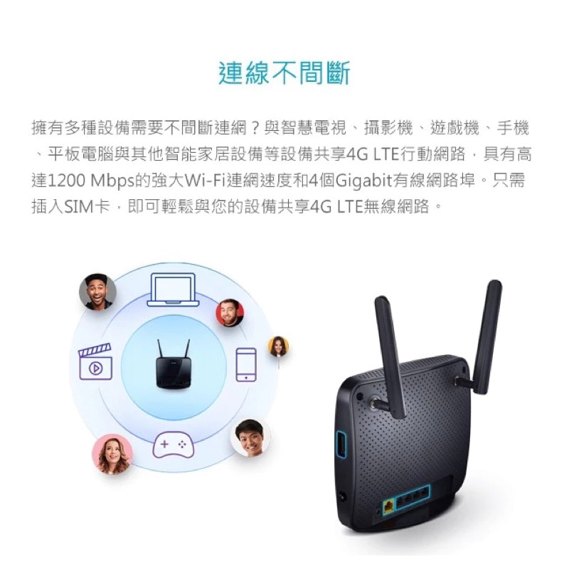 D-Link 友訊 DWR-953 4G LTE SIM卡 AC1200 Cat.4 無線分享器路由器 dlink-細節圖4