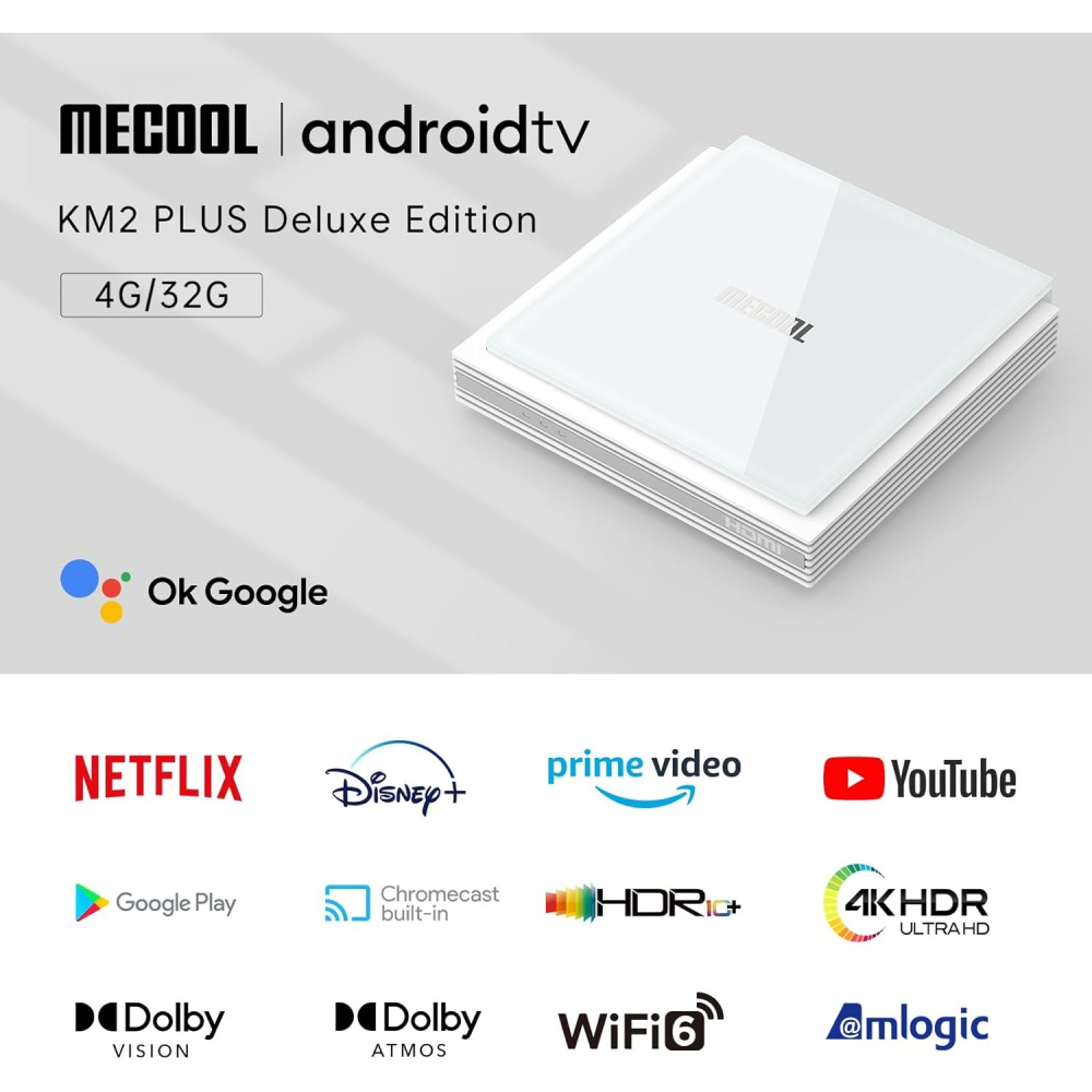 米酷MECOOL KM2 PLUS 網路電視盒 google認證版 Android Deluxe 機上盒4k 播放器-細節圖2