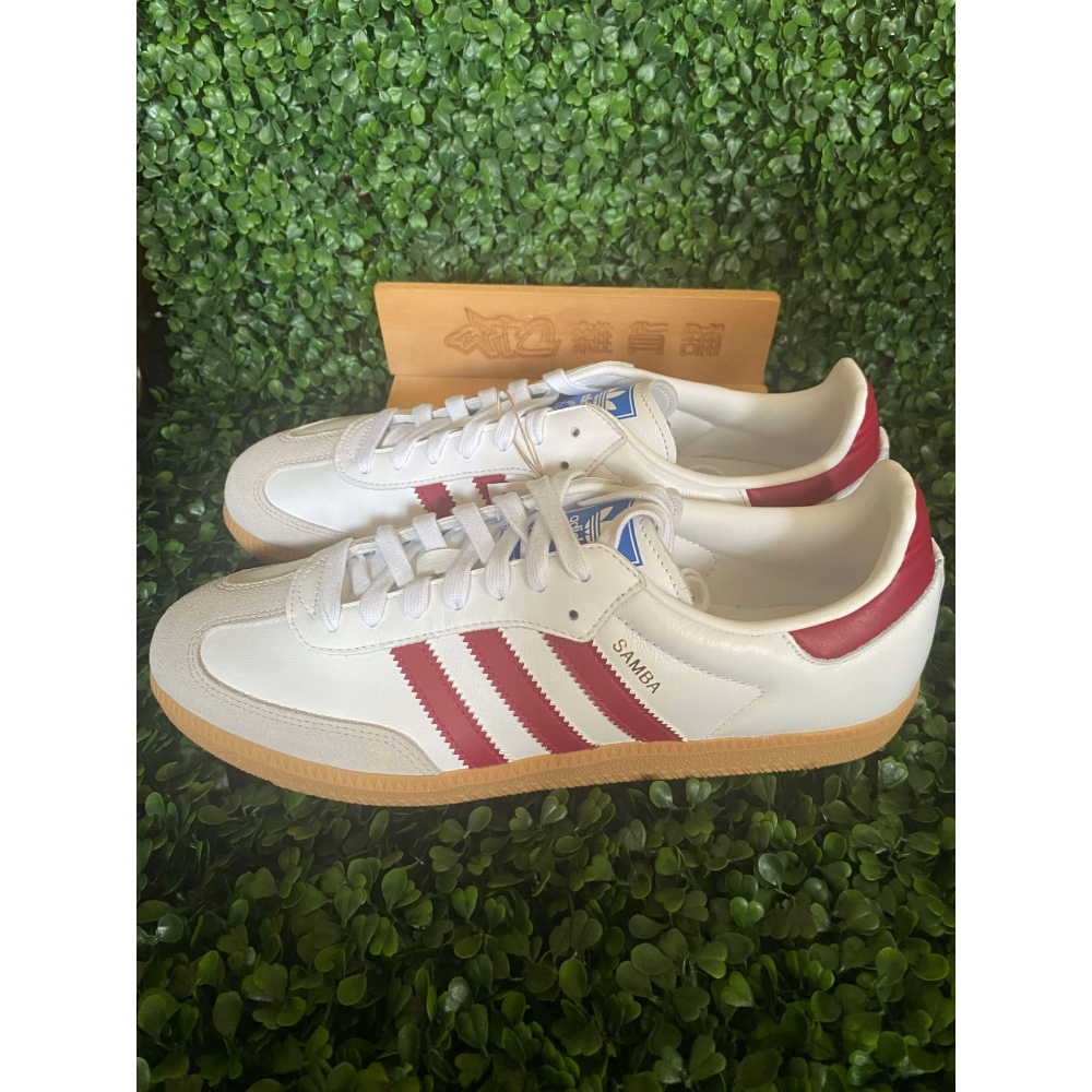 【WTC雜貨舖】ADIDAS SAMBA OG 白/酒紅配色 焦糖底 休閒鞋 IF3813-細節圖2