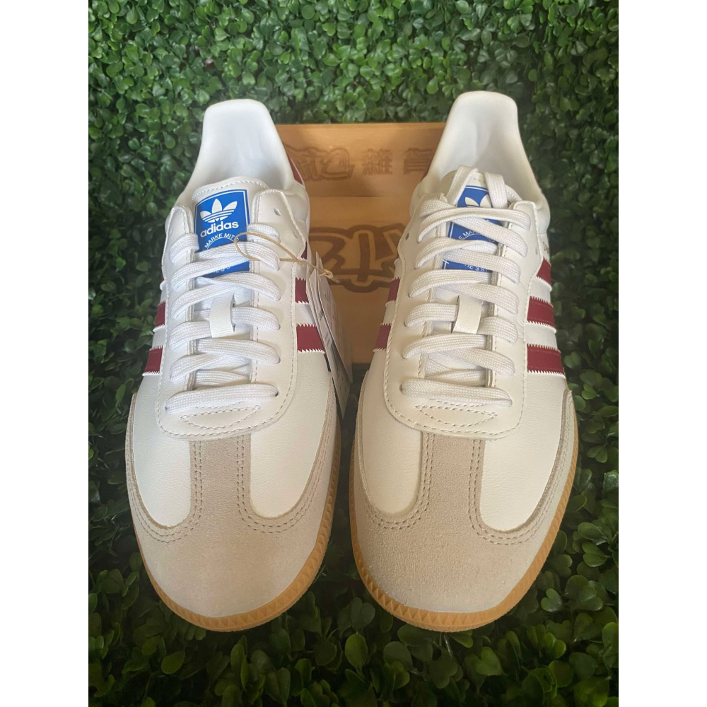 【WTC雜貨舖】ADIDAS SAMBA OG 白/酒紅配色 焦糖底 休閒鞋 IF3813-細節圖4