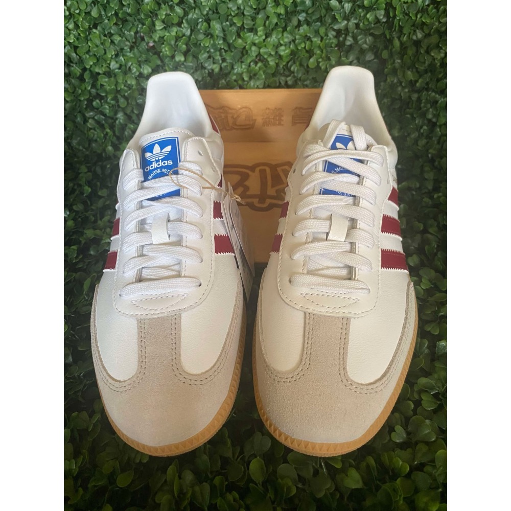 【WTC雜貨舖】ADIDAS SAMBA OG 白/酒紅配色 焦糖底 休閒鞋 IF3813-細節圖4