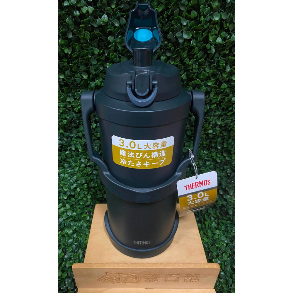 【WTC雜貨舖】THERMOS 膳魔師 大容量運動保冷專用水壺 3.0L FJQ-3001黑色-細節圖2