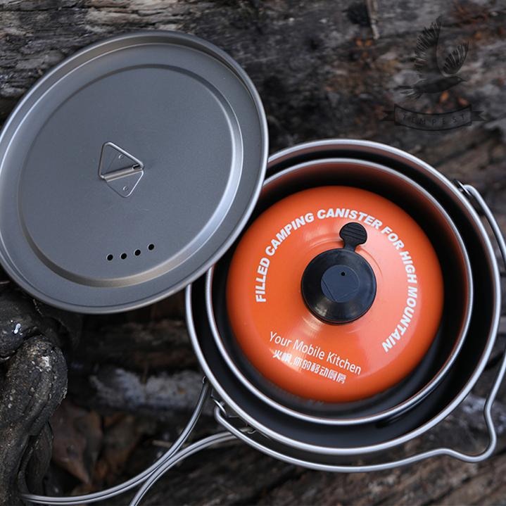 【可火烤】鈦吊鍋 火烤鍋 鈦燉鍋 鈦煎鍋 平底湯鍋 鈦烤鍋 鈦吊鍋 戶外鍋具 登山炊具 露營 輕量無毒 鈦折疊U型提手吊-細節圖4