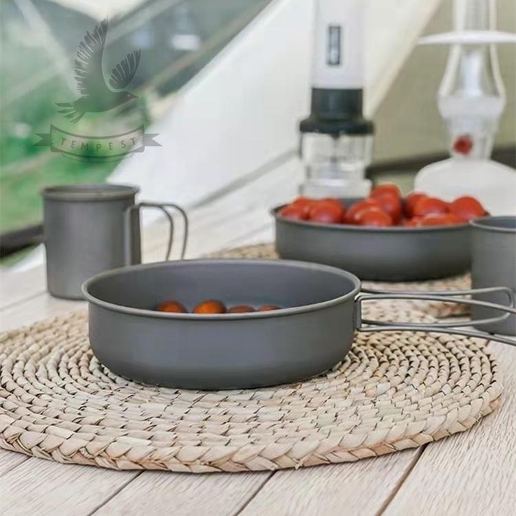 【鈦煎鍋】戶外登山露營鈦煎鍋 鈦煎鍋 鈦煎盤 鈦烤盤 鈦鍋 鈦碗 純鈦 鍋具 通過美國FDA檢驗標準 廚具 泡麵鍋 輕量-細節圖3