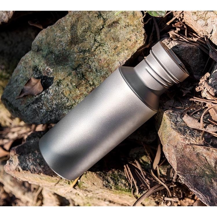 【送杯套】純鈦運動水壺 鈦水杯 鈦酒壺 鈦水壺 純鈦寬口運動 飲水壺 露營戶外騎行遠足鈦水壺 露營輕量水壺-細節圖2