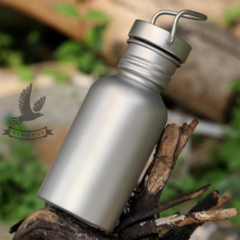 【送杯套】純鈦運動水壺 鈦杯 飲水壺 露營戶外騎行遠足鈦水壺 鈦水壺 純鈦寬口運動 露營輕量水壺 鈦水杯 鈦酒壺-細節圖3