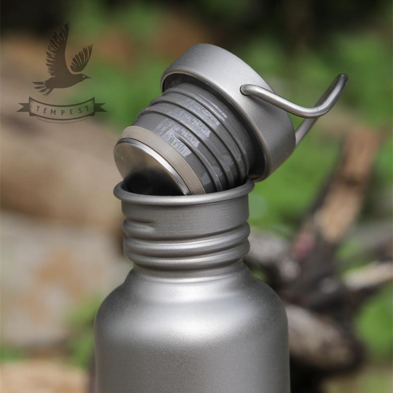 【送杯套】純鈦運動水壺 鈦杯 飲水壺 露營戶外騎行遠足鈦水壺 鈦水壺 純鈦寬口運動 露營輕量水壺 鈦水杯 鈦酒壺-細節圖4