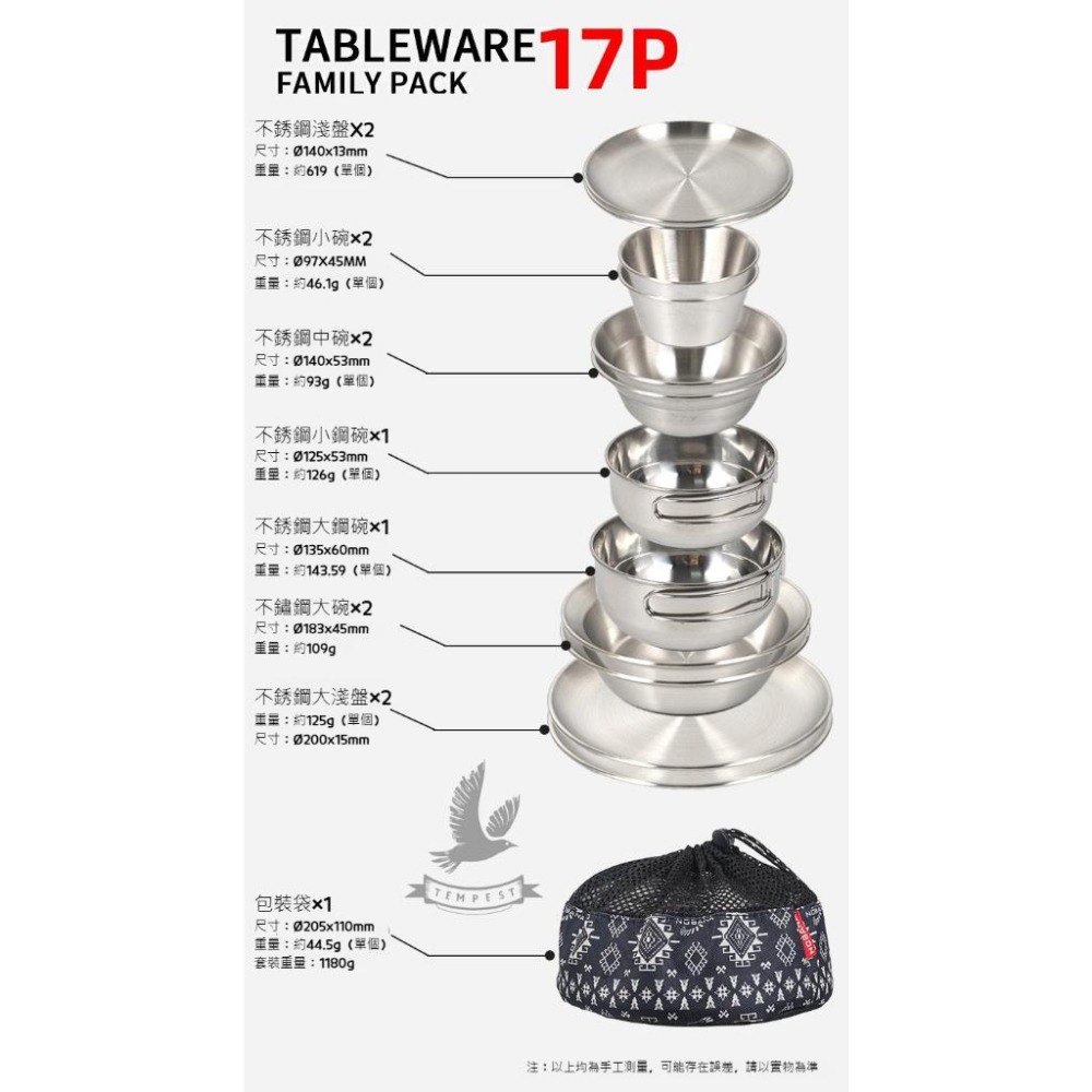 【小家庭旅行】韓國CLS 不鏽鋼餐盤碗裝組12/17/22套件 餐碗 不鏽鋼餐盤 露營鍋具組 野餐露營 食物盤 四人組-細節圖5