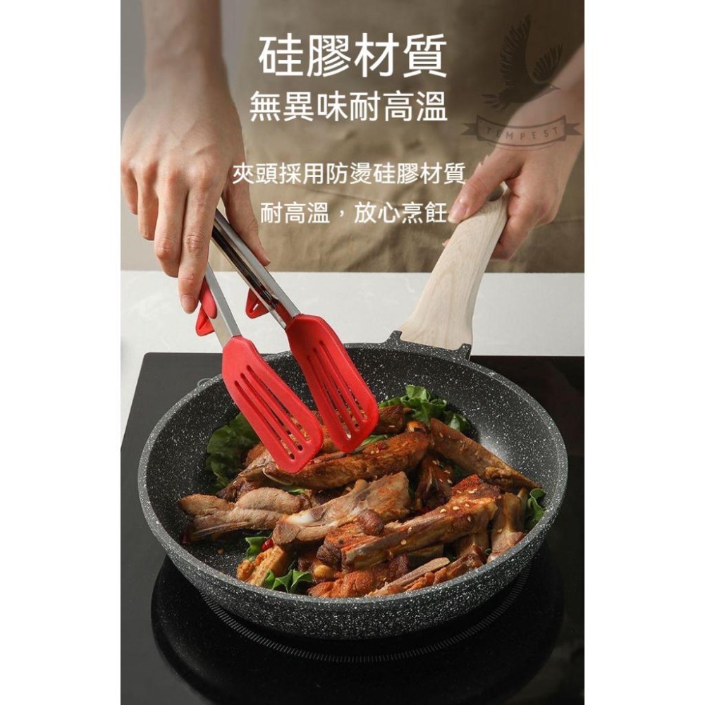 【耐230°C高溫】 矽膠食物夾 食品夾 矽膠食物夾 矽膠夾 食物夾 料理夾 烤肉夾 麵包夾 烘焙料理 牛排夾 可用於油-細節圖3