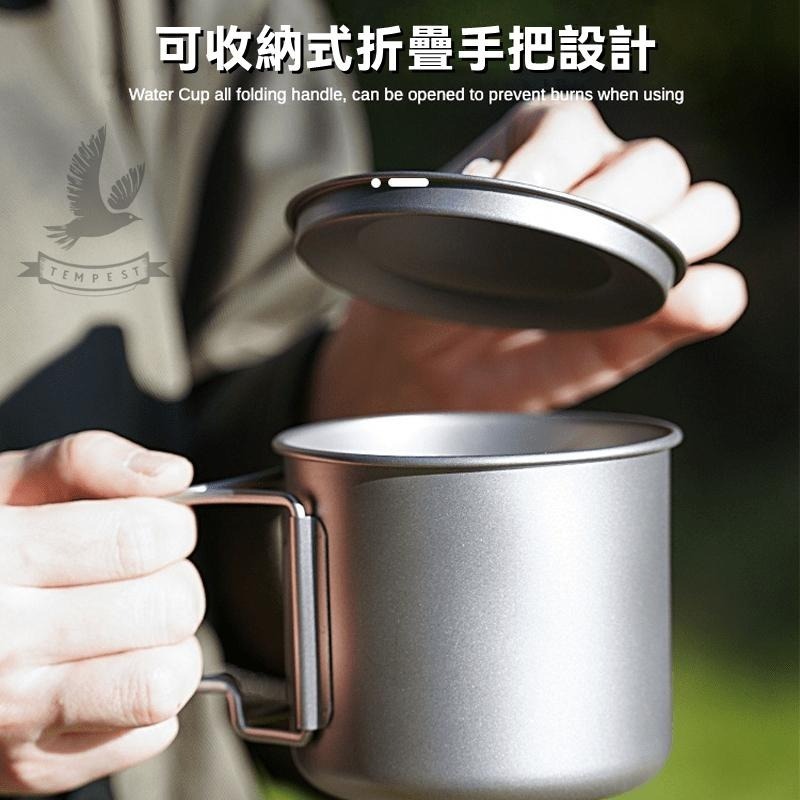 【附贈蓋子】純鈦輕量雙把手水杯 鈦杯 鈦金屬杯 登山鈦杯 露營鈦杯 鈦餐具 雪峰鈦杯 環保杯 登山杯子 露營用品 鈦水杯-細節圖6