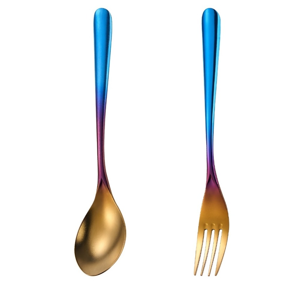TEMPEST 純鈦烤藍餐具組 2/3/4件組 純鈦餐具組 彩鈦餐具 露營旅行餐具 鈦餐具 鈦合金餐具組 烤藍餐具組-規格圖9