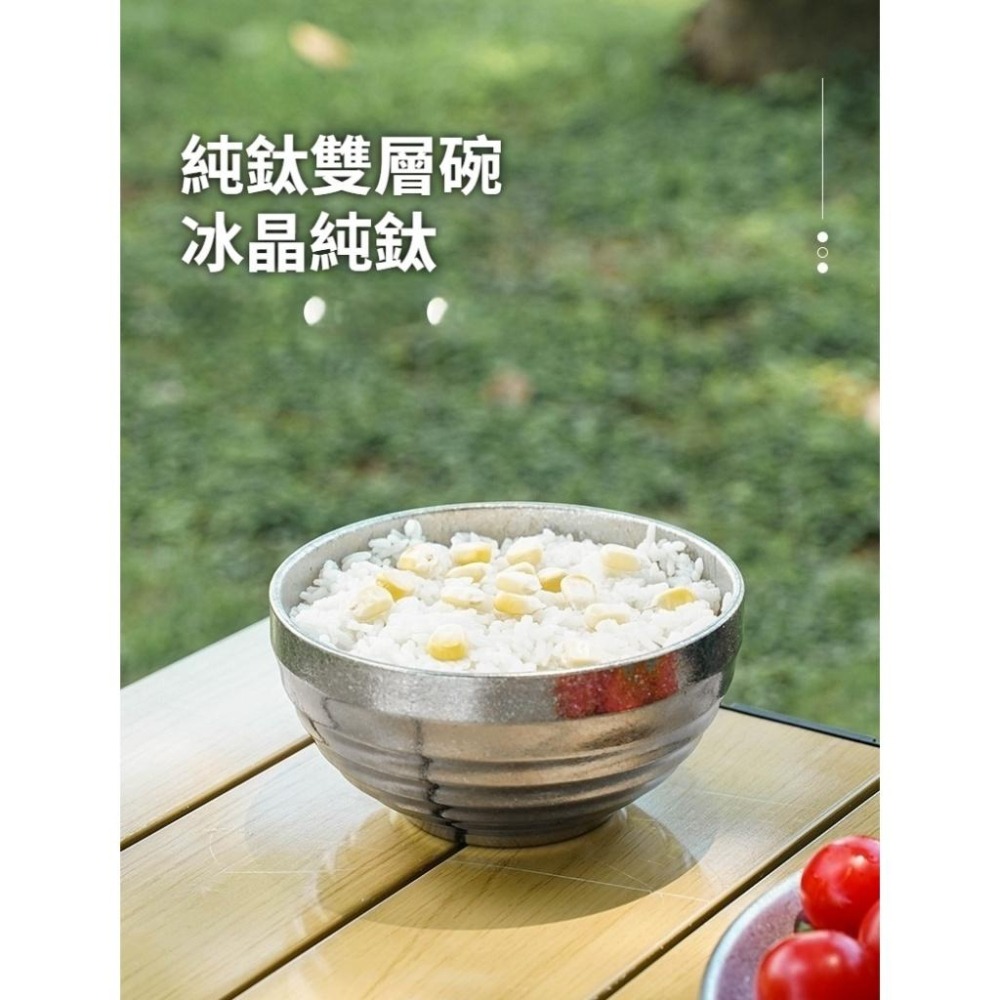 TEMPEST 純鈦雙層碗 400ml 純鈦碗 純鈦大碗公 純鈦小碗 純鈦湯碗 純鈦露營碗 純鈦戶外碗 純鈦分格碗-細節圖3