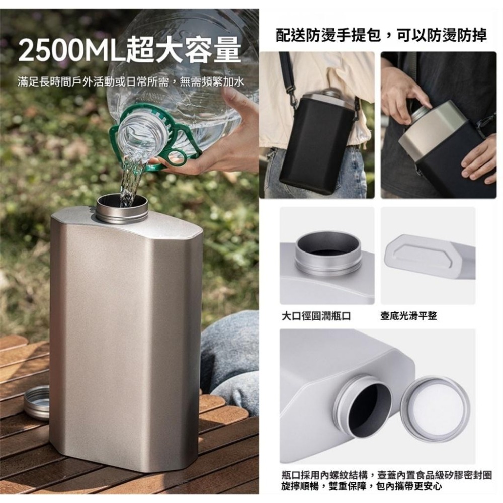 TEMPEST 純鈦大水壺 2500ml 純鈦水壺 健身水壺 登山水壺 露營水壺 戶外水壺 防漏 吸管水壺 時尚水壺-細節圖4