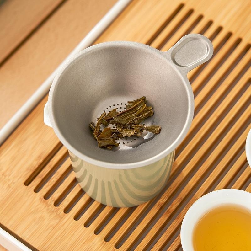 TEMPEST 純鈦茶漏 8x11.3cm 鈦合金茶漏 純鈦濾茶器 純鈦濾網 鈦製茶濾器 無毒茶漏 抗菌濾茶器 純鈦泡茶-細節圖5
