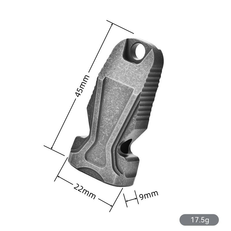 TEMPEST 鈦合金雙管口哨 4.5x2.2cm 鈦合金口哨 鈦合金求生口哨 登山口哨 緊急口哨 隨身口哨 鈦金屬口哨-規格圖7