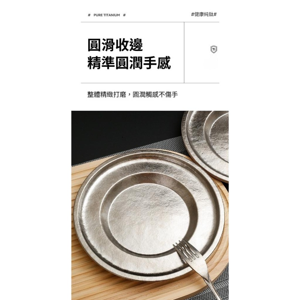 TEMPEST 純鈦圓盤 21cm 純鈦餐盤 純鈦盤子 鈦餐盤 純鈦圓形餐盤 純鈦露營餐盤 純鈦野餐餐盤 純鈦盤-細節圖5