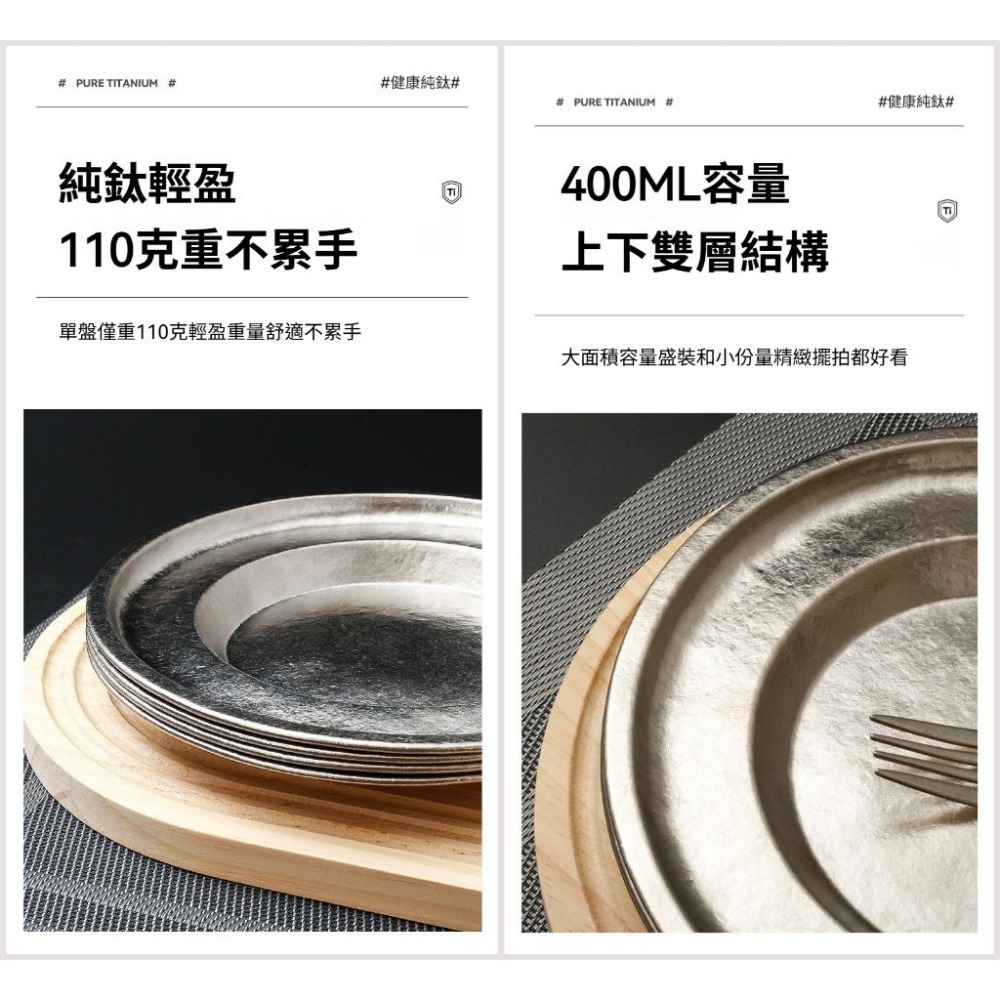 TEMPEST 純鈦圓盤 21cm 純鈦餐盤 純鈦盤子 鈦餐盤 純鈦圓形餐盤 純鈦露營餐盤 純鈦野餐餐盤 純鈦盤-細節圖6