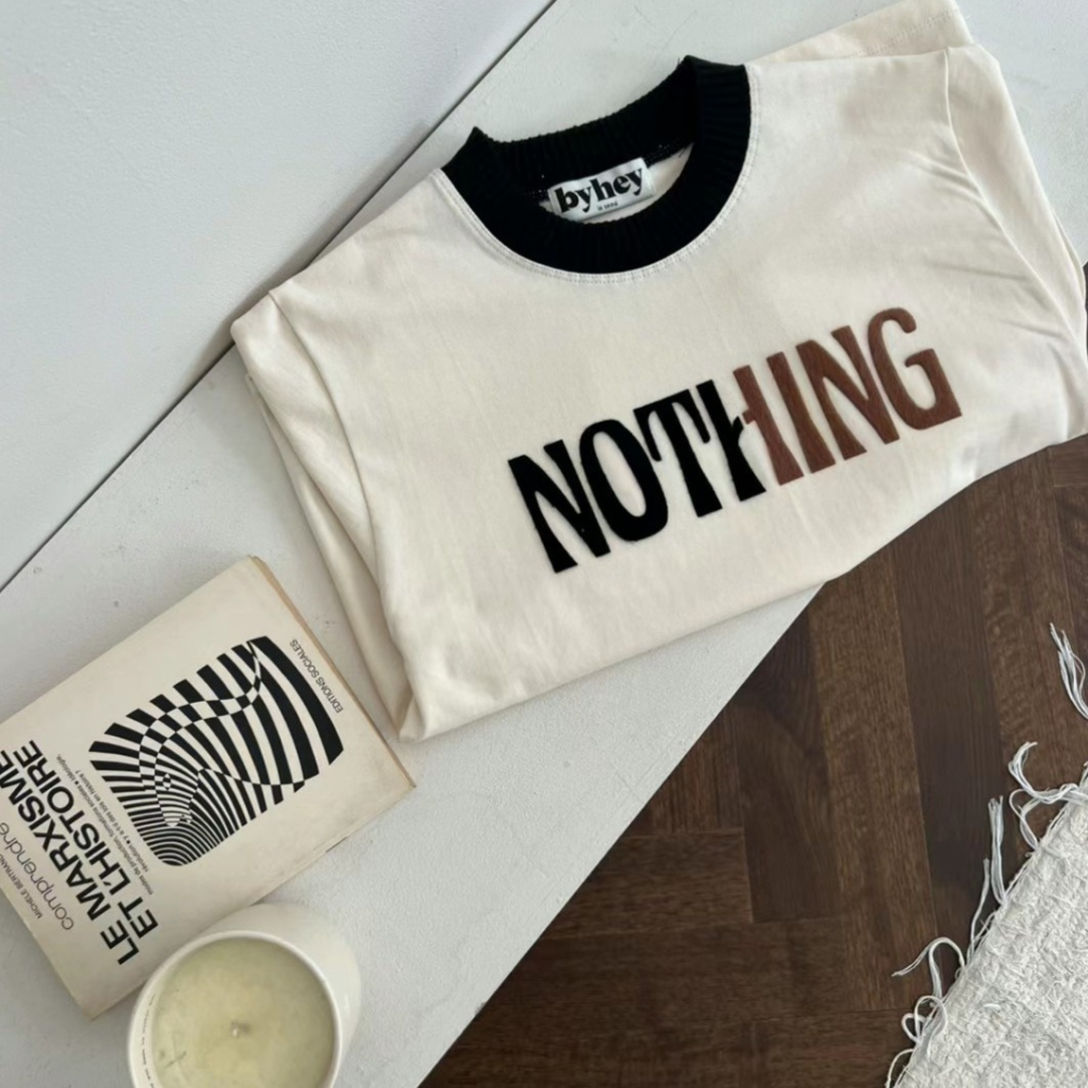 (預購)O&J-韓版字母撞色T-細節圖3