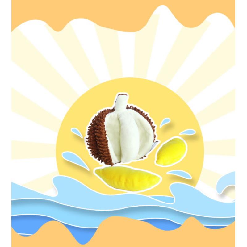 HOMIA🇯🇵日本Kashima榴槤捏捏叫發聲貓狗玩具含貓薄荷球磨牙自嗨耐咬解悶神器-細節圖2