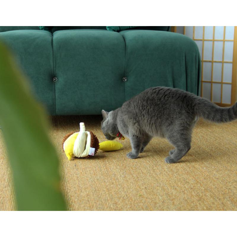 HOMIA🇯🇵日本Kashima榴槤捏捏叫發聲貓狗玩具含貓薄荷球磨牙自嗨耐咬解悶神器-細節圖5