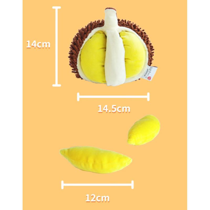 HOMIA🇯🇵日本Kashima榴槤捏捏叫發聲貓狗玩具含貓薄荷球磨牙自嗨耐咬解悶神器-細節圖6