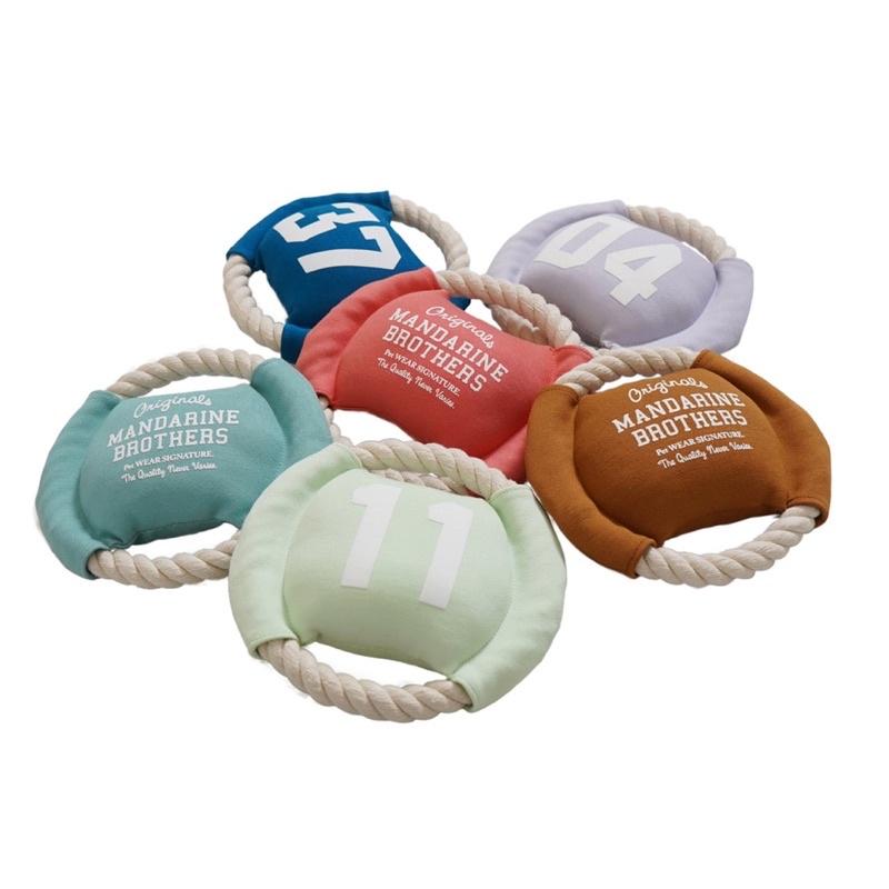 HOMIA🇯🇵日本Mandarine brothers日系寵物玩具狗狗軟飛盤繩結繩索拔河-細節圖2