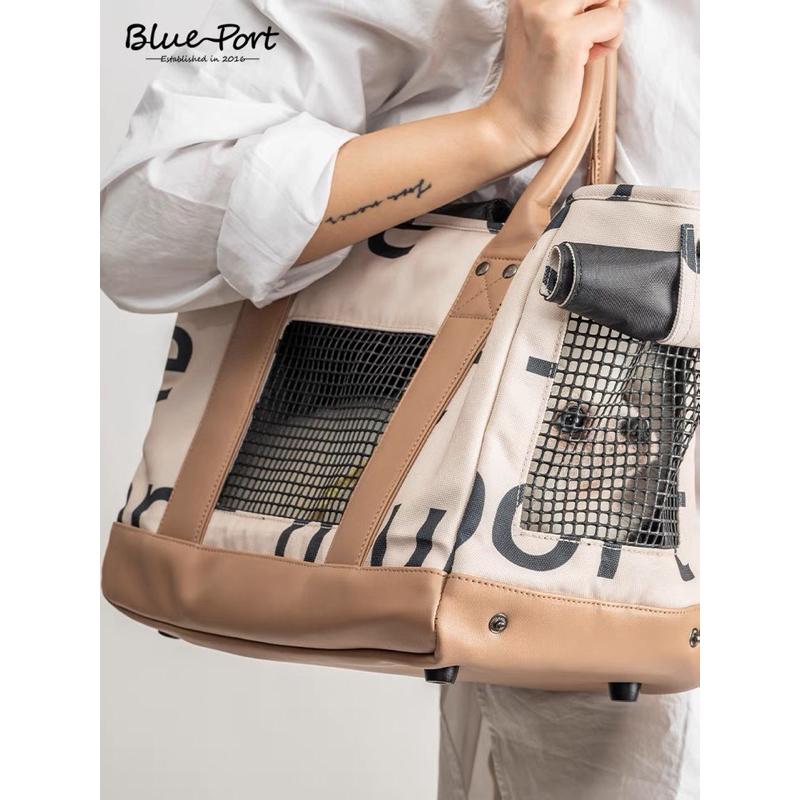 HOMIA🇯🇵日系Blueport寵物單肩包外出輕背包手提貓包狗包透氣小型犬貓通用-細節圖2